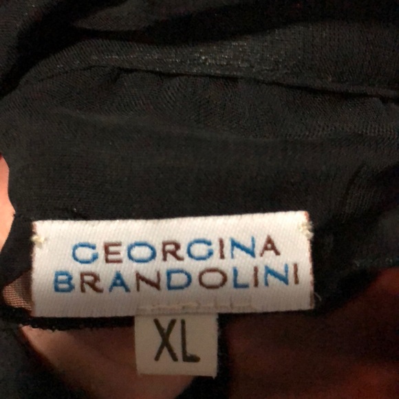 Georgina Brandolini cashmere sheer sleeve top S/M - Picture 6 of 8